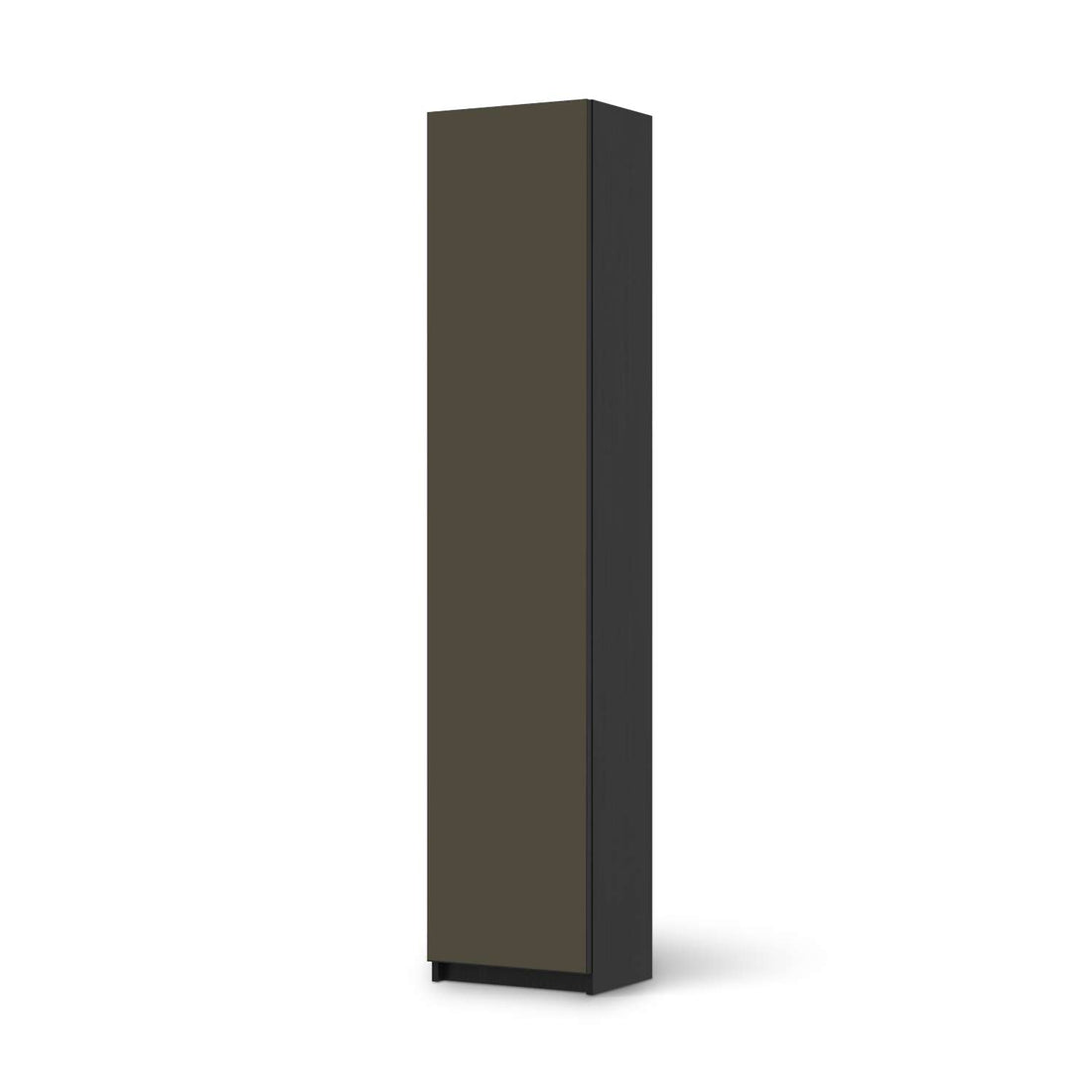 Klebefolie Braungrau Dark - IKEA Pax Schrank 236 cm Höhe - 1 Tür - schwarz