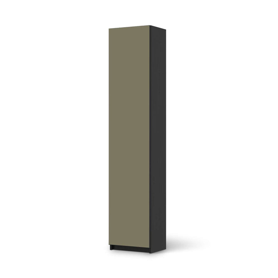 Klebefolie Braungrau Light - IKEA Pax Schrank 236 cm Höhe - 1 Tür - schwarz