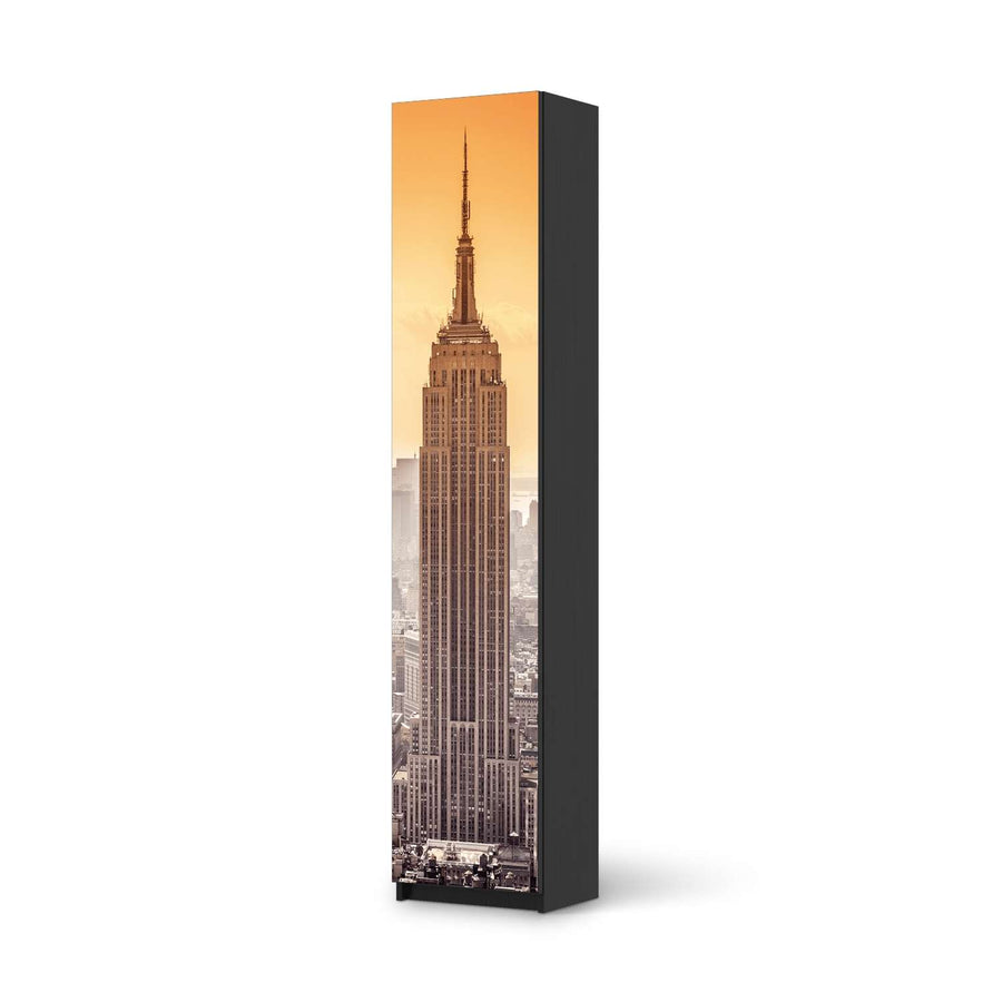 Klebefolie Empire State Building - IKEA Pax Schrank 236 cm Höhe - 1 Tür - schwarz