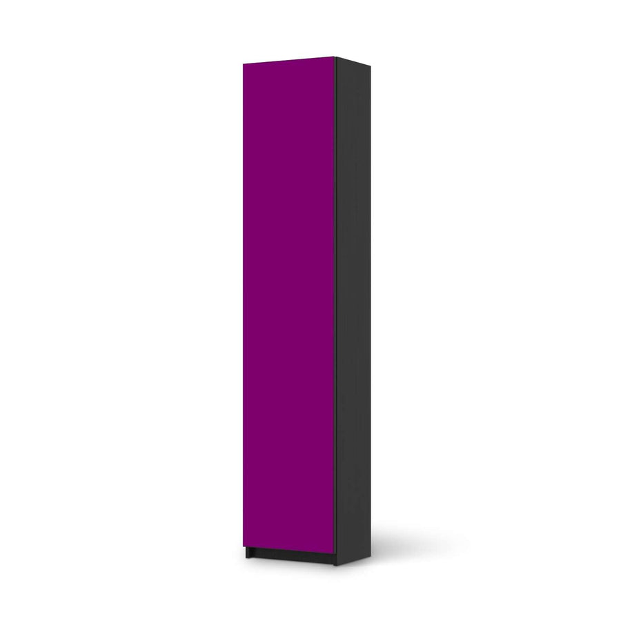 Klebefolie Flieder Dark - IKEA Pax Schrank 236 cm Höhe - 1 Tür - schwarz