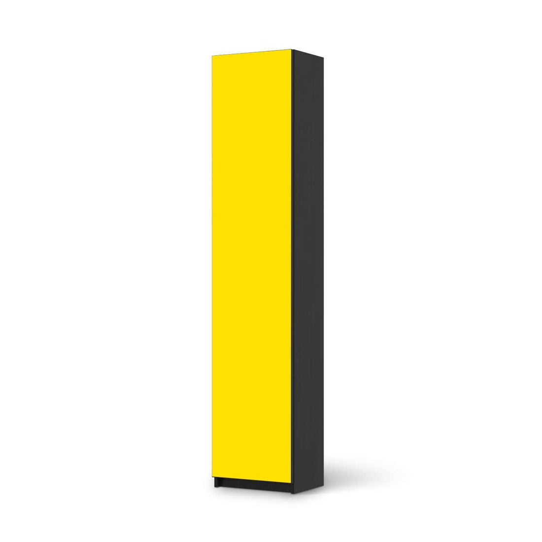 Klebefolie Gelb Dark - IKEA Pax Schrank 236 cm Höhe - 1 Tür - schwarz