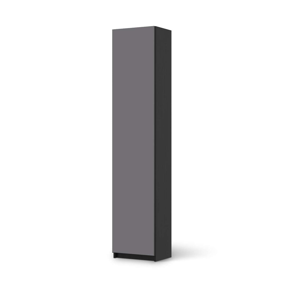 Klebefolie Grau Light - IKEA Pax Schrank 236 cm Höhe - 1 Tür - schwarz