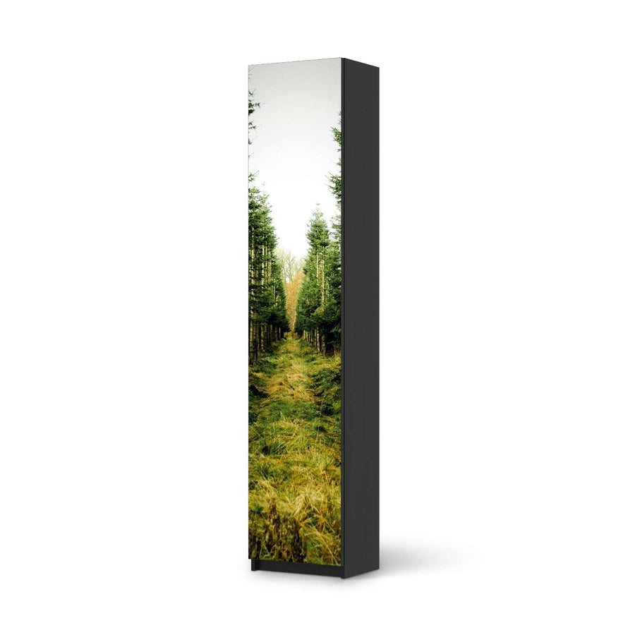 Klebefolie Green Alley - IKEA Pax Schrank 236 cm Höhe - 1 Tür - schwarz