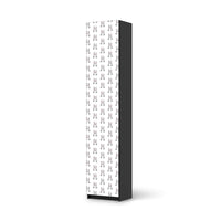Klebefolie Hoppel - IKEA Pax Schrank 236 cm Höhe - 1 Tür - schwarz
