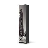 Klebefolie Manhattan - IKEA Pax Schrank 236 cm Höhe - 1 Tür - schwarz