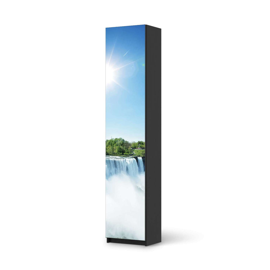 Klebefolie Niagara Falls - IKEA Pax Schrank 236 cm Höhe - 1 Tür - schwarz