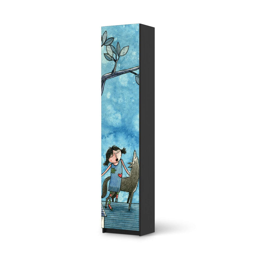 Klebefolie Nocturnal Pleasure - IKEA Pax Schrank 236 cm Höhe - 1 Tür - schwarz