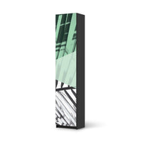 Klebefolie Palmen mint - IKEA Pax Schrank 236 cm Höhe - 1 Tür - schwarz