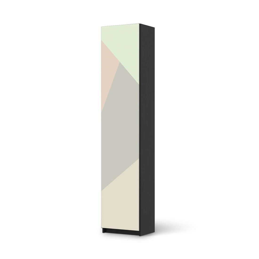 Klebefolie Pastell Geometrik - IKEA Pax Schrank 236 cm Höhe - 1 Tür - schwarz