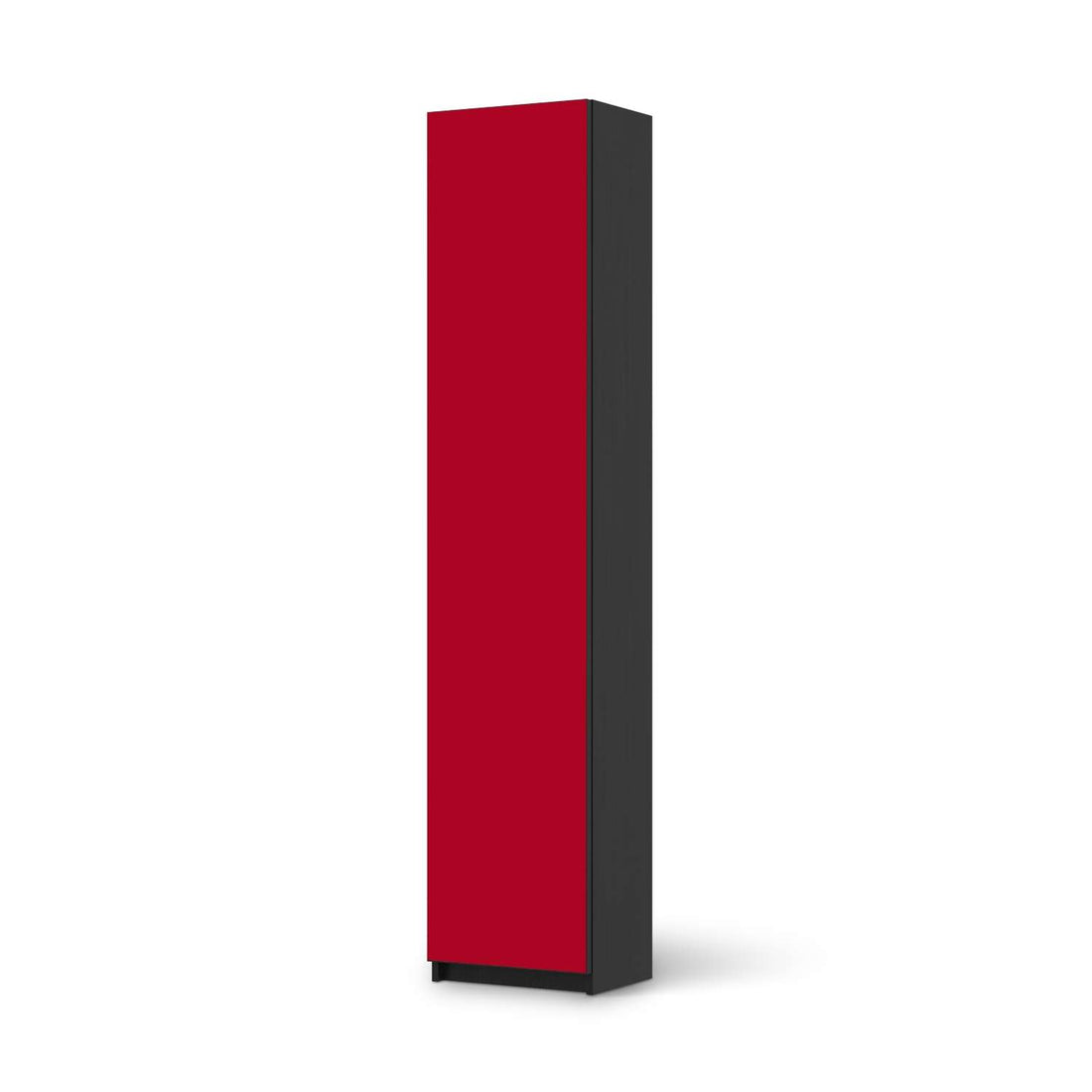 Klebefolie Rot Dark - IKEA Pax Schrank 236 cm Höhe - 1 Tür - schwarz