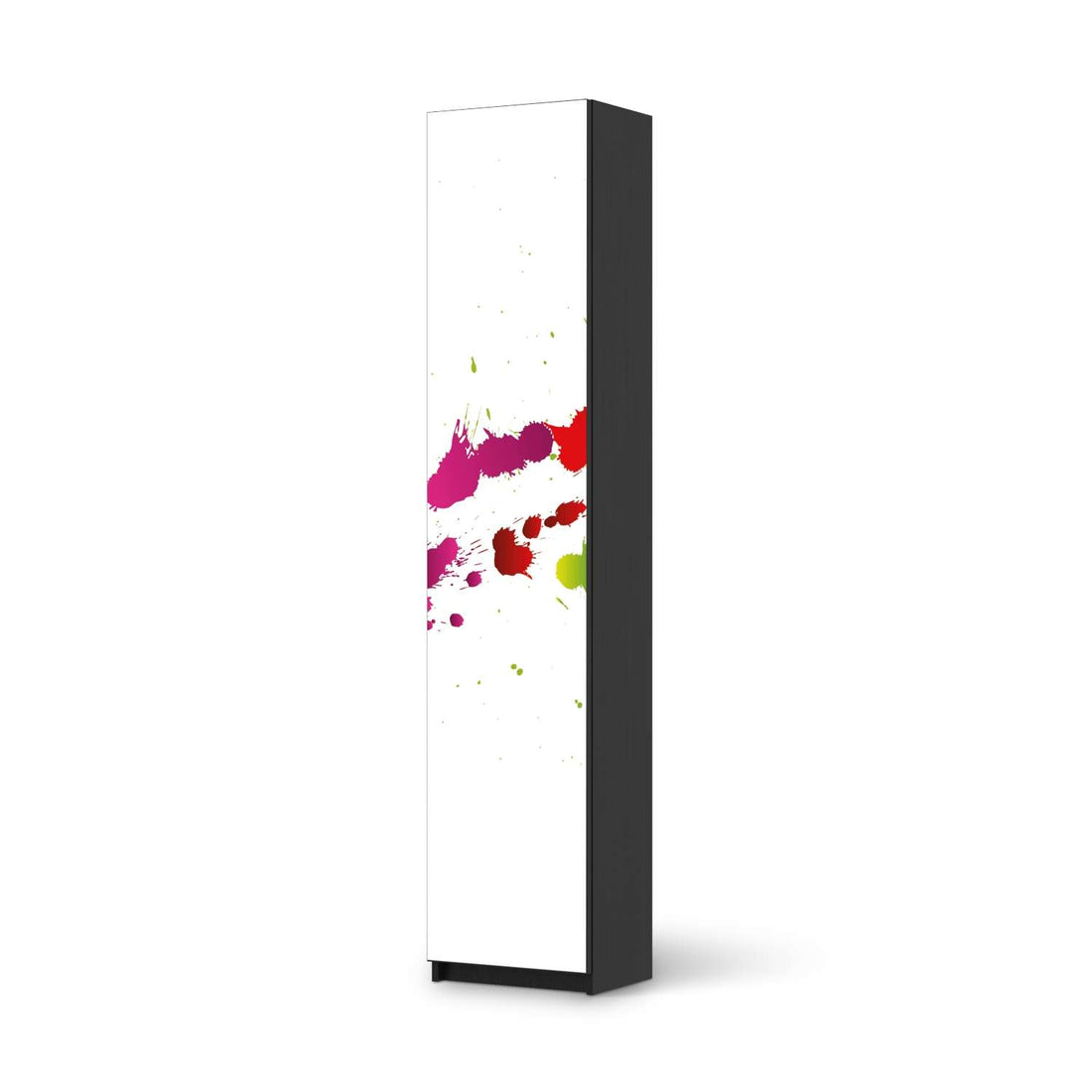 Klebefolie Splash 2 - IKEA Pax Schrank 236 cm Höhe - 1 Tür - schwarz