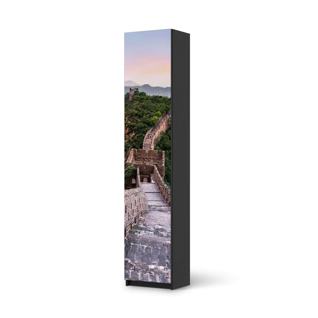Klebefolie The Great Wall - IKEA Pax Schrank 236 cm Höhe - 1 Tür - schwarz