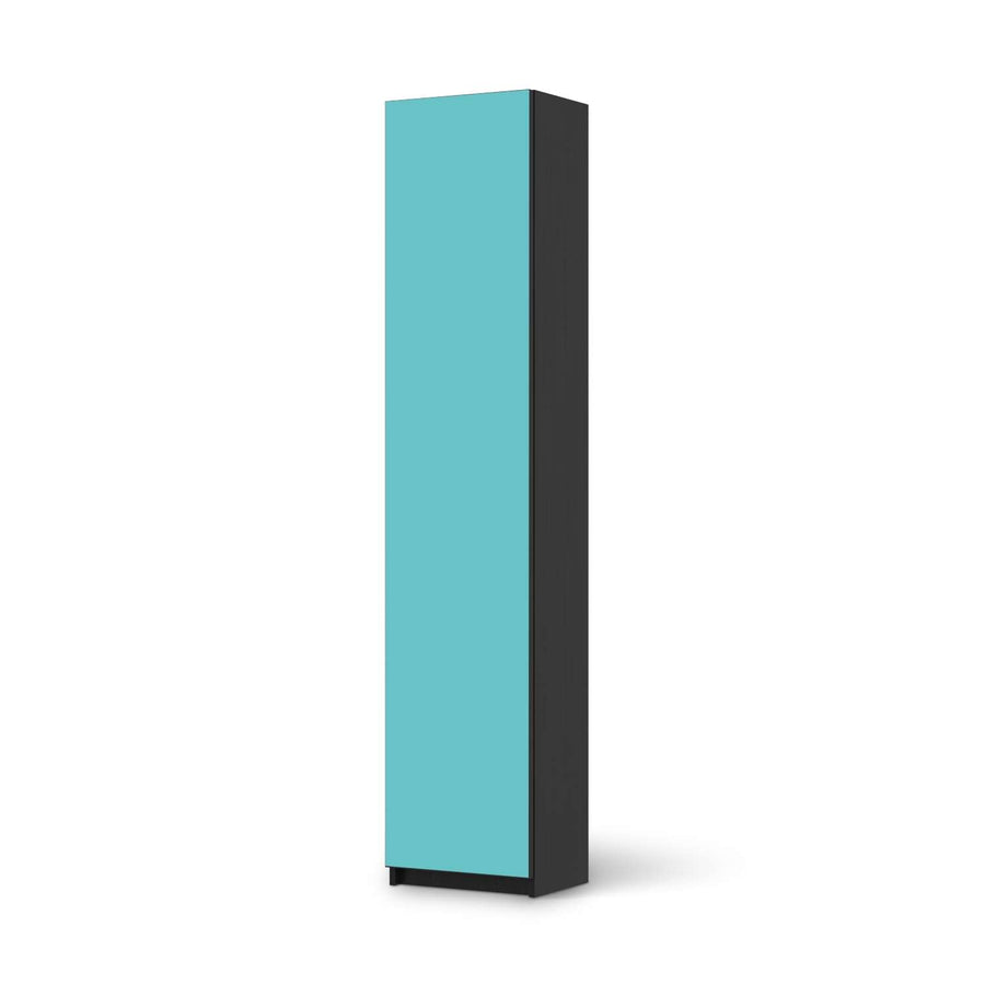 Klebefolie Türkisgrün Light - IKEA Pax Schrank 236 cm Höhe - 1 Tür - schwarz