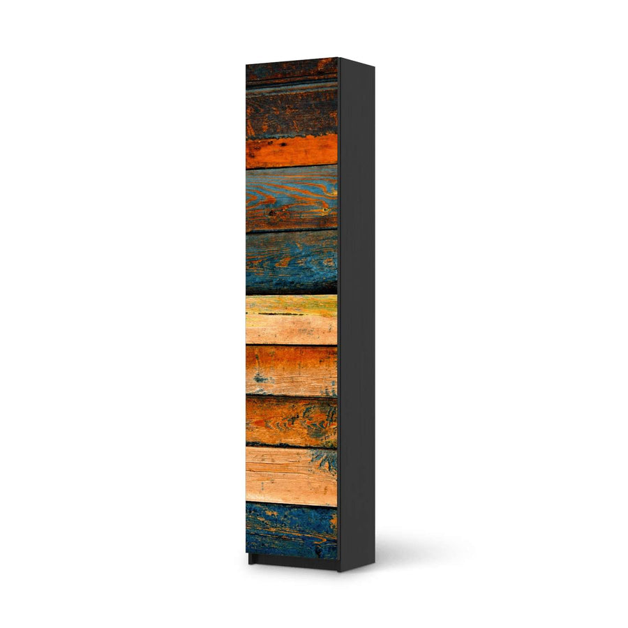 Klebefolie Wooden - IKEA Pax Schrank 236 cm Höhe - 1 Tür - schwarz