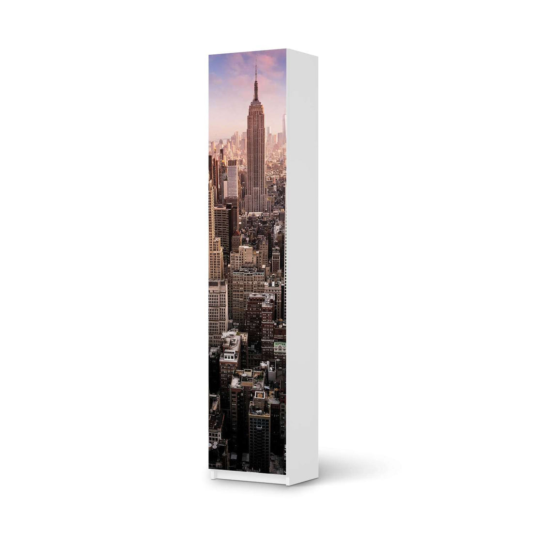 Klebefolie Big Apple - IKEA Pax Schrank 236 cm Höhe - 1 Tür - weiss