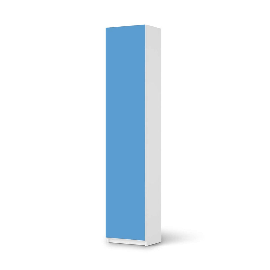 Klebefolie Blau Light - IKEA Pax Schrank 236 cm Höhe - 1 Tür - weiss