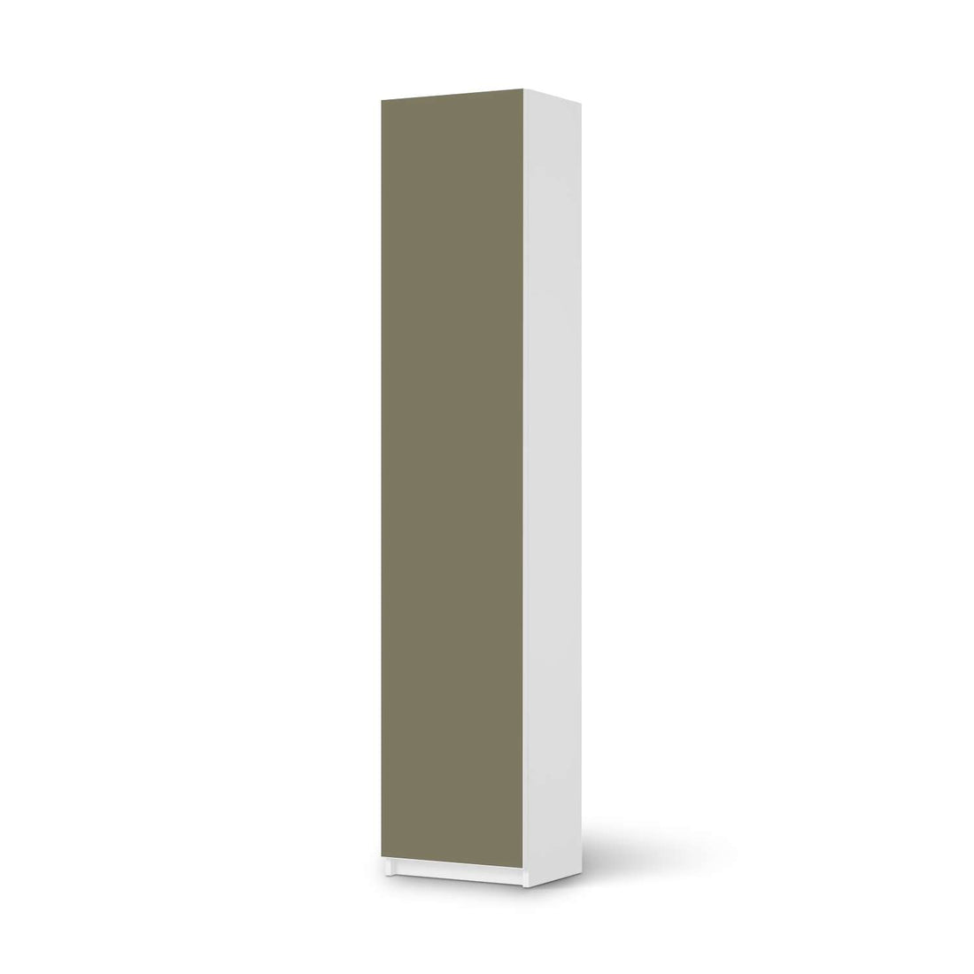 Klebefolie Braungrau Light - IKEA Pax Schrank 236 cm Höhe - 1 Tür - weiss