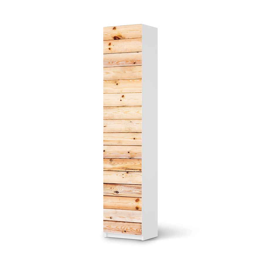 Klebefolie Bright Planks - IKEA Pax Schrank 236 cm Höhe - 1 Tür - weiss