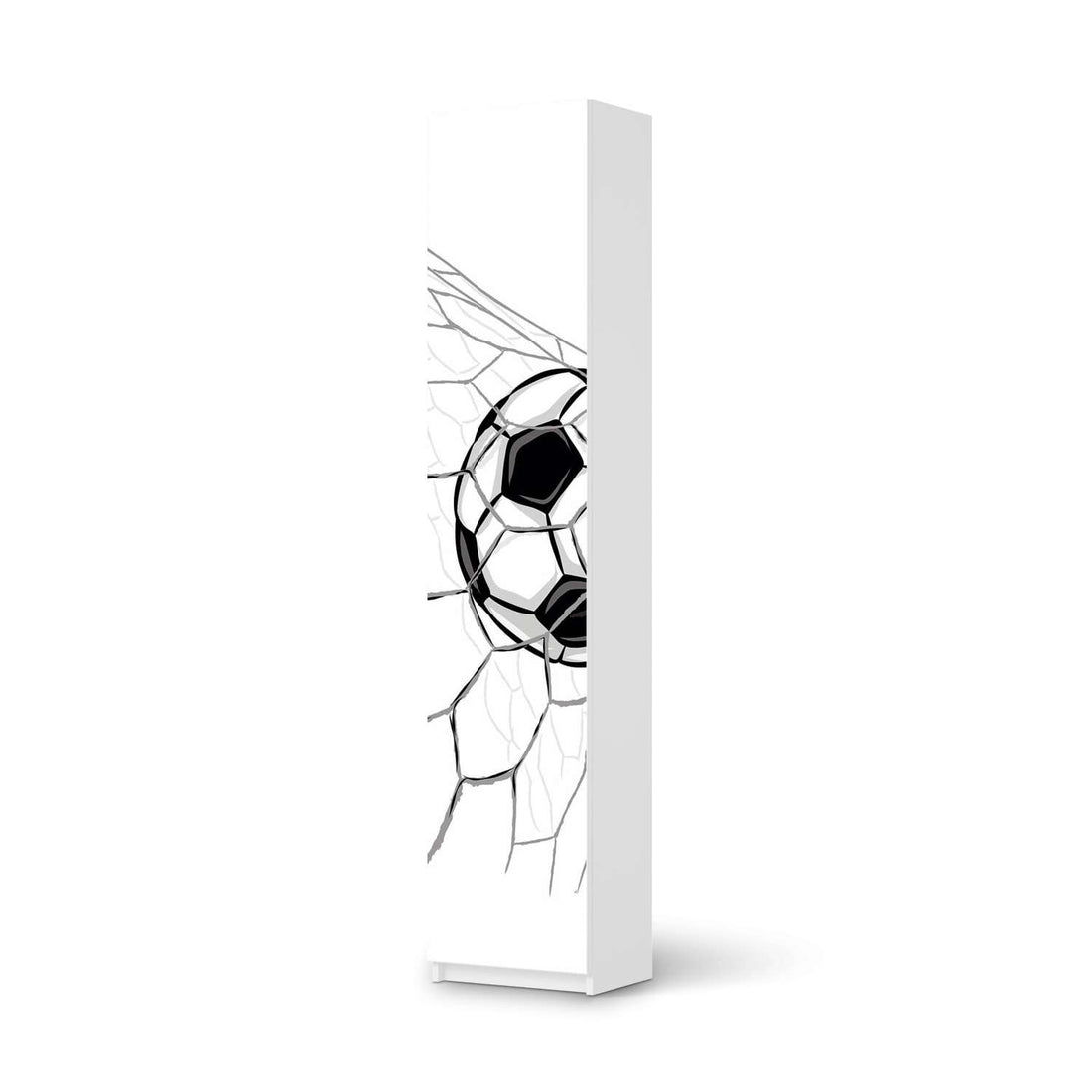 Klebefolie Eingenetzt - IKEA Pax Schrank 236 cm Höhe - 1 Tür - weiss