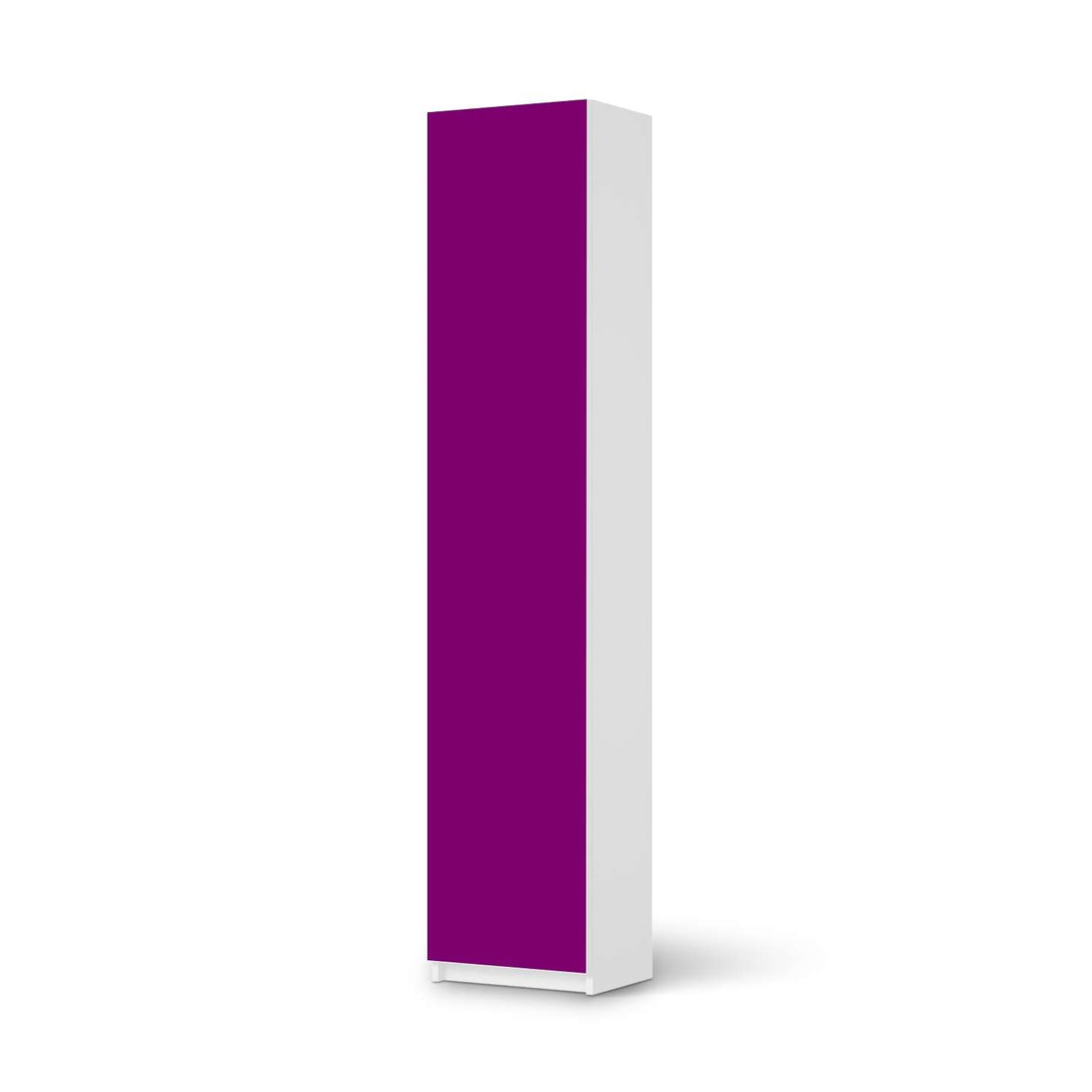 Klebefolie Flieder Dark - IKEA Pax Schrank 236 cm Höhe - 1 Tür - weiss