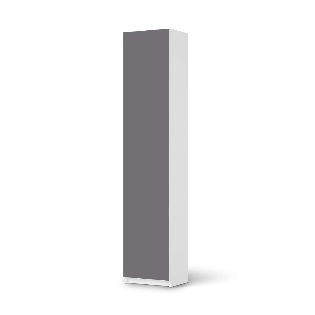 Klebefolie Grau Light - IKEA Pax Schrank 236 cm Höhe - 1 Tür - weiss
