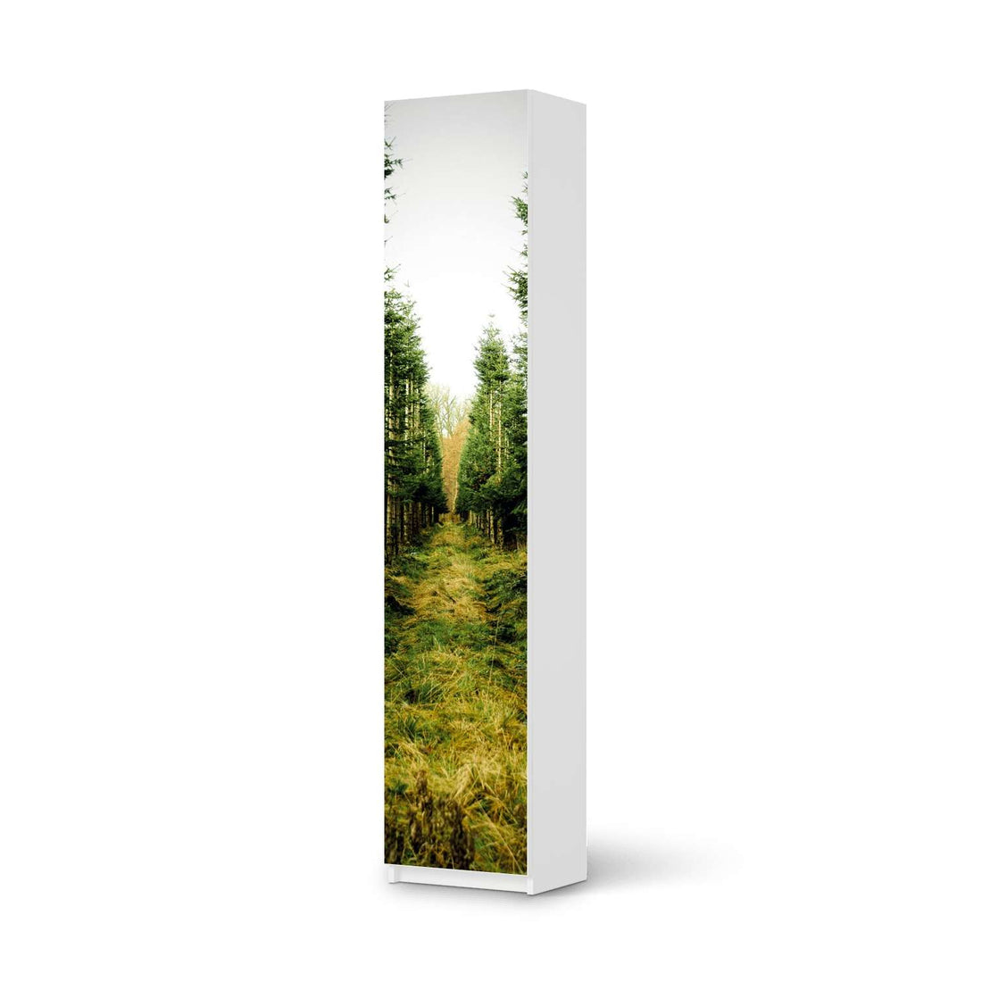 Klebefolie Green Alley - IKEA Pax Schrank 236 cm Höhe - 1 Tür - weiss