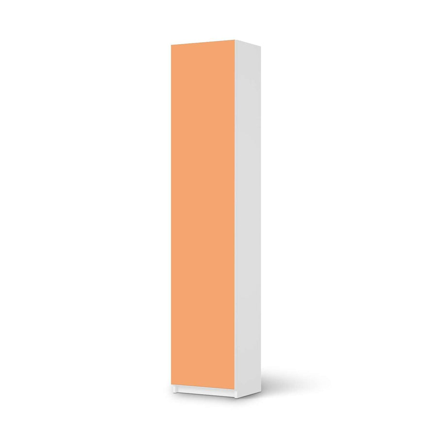 Klebefolie Orange Light - IKEA Pax Schrank 236 cm Höhe - 1 Tür - weiss