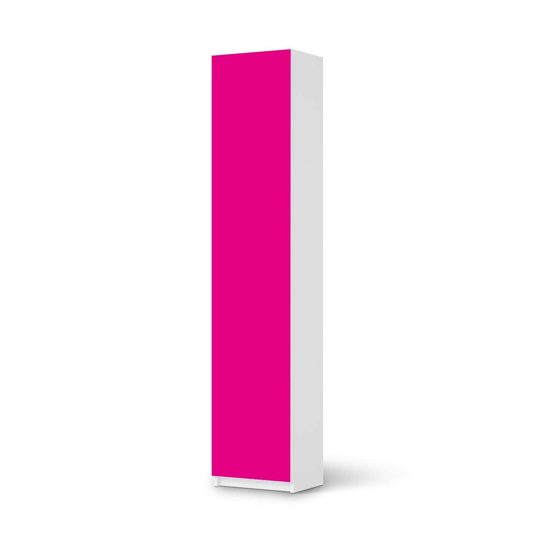 Klebefolie Pink Dark - IKEA Pax Schrank 236 cm Höhe - 1 Tür - weiss