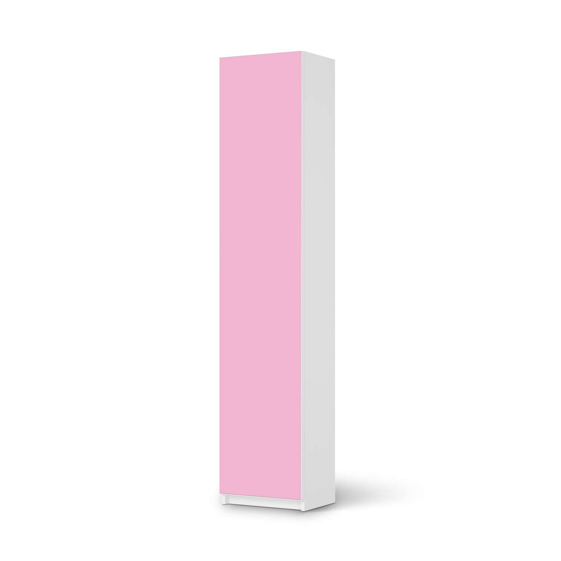 Klebefolie Pink Light - IKEA Pax Schrank 236 cm Höhe - 1 Tür - weiss