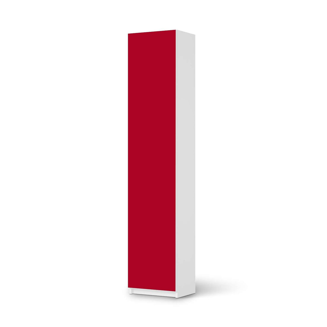 Klebefolie Rot Dark - IKEA Pax Schrank 236 cm Höhe - 1 Tür - weiss