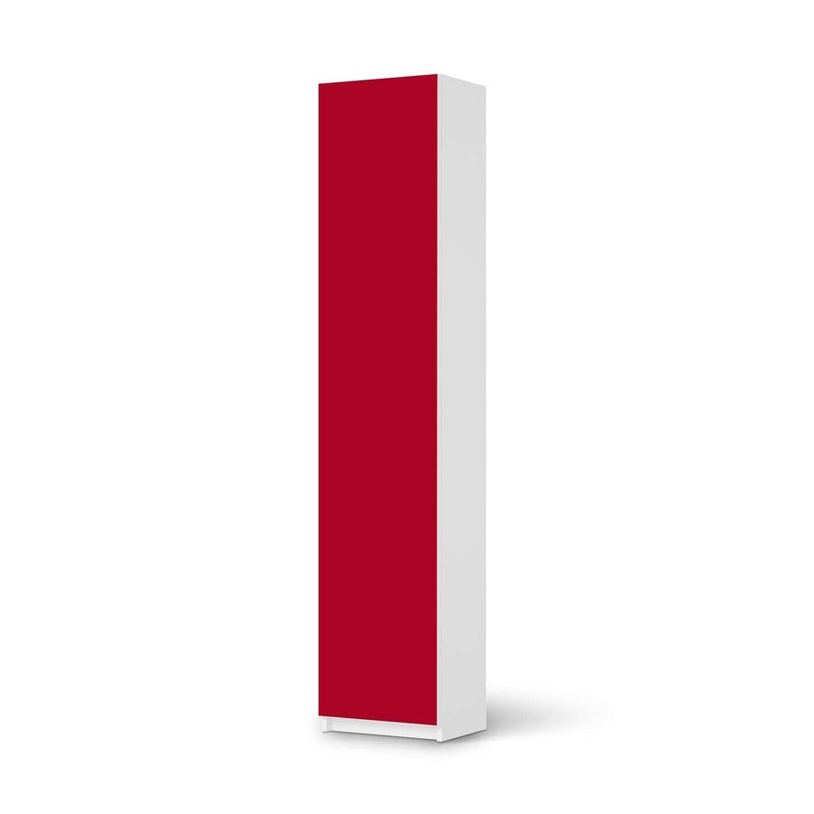 Klebefolie Rot Dark - IKEA Pax Schrank 236 cm Höhe - 1 Tür - weiss