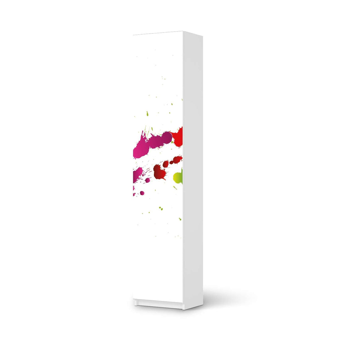 Klebefolie Splash 2 - IKEA Pax Schrank 236 cm Höhe - 1 Tür - weiss