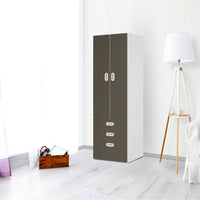 Klebefolie Braungrau Dark - IKEA Stuva / Fritids kombiniert - 3 Schubladen und 2 große Türen - Kinderzimmer