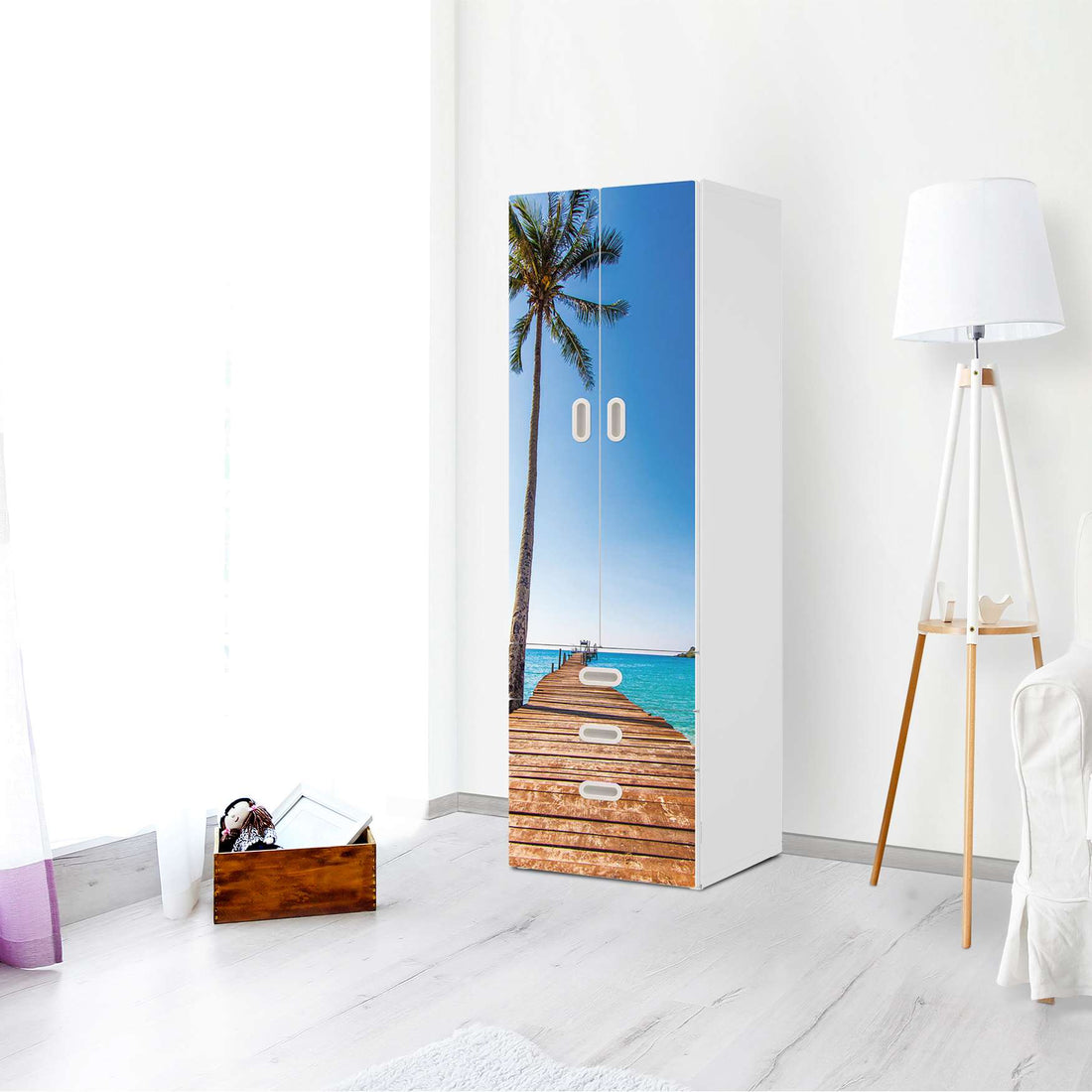 Klebefolie Caribbean - IKEA Stuva / Fritids kombiniert - 3 Schubladen und 2 große Türen - Kinderzimmer