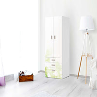 Klebefolie Flower Light - IKEA Stuva / Fritids kombiniert - 3 Schubladen und 2 große Türen - Kinderzimmer