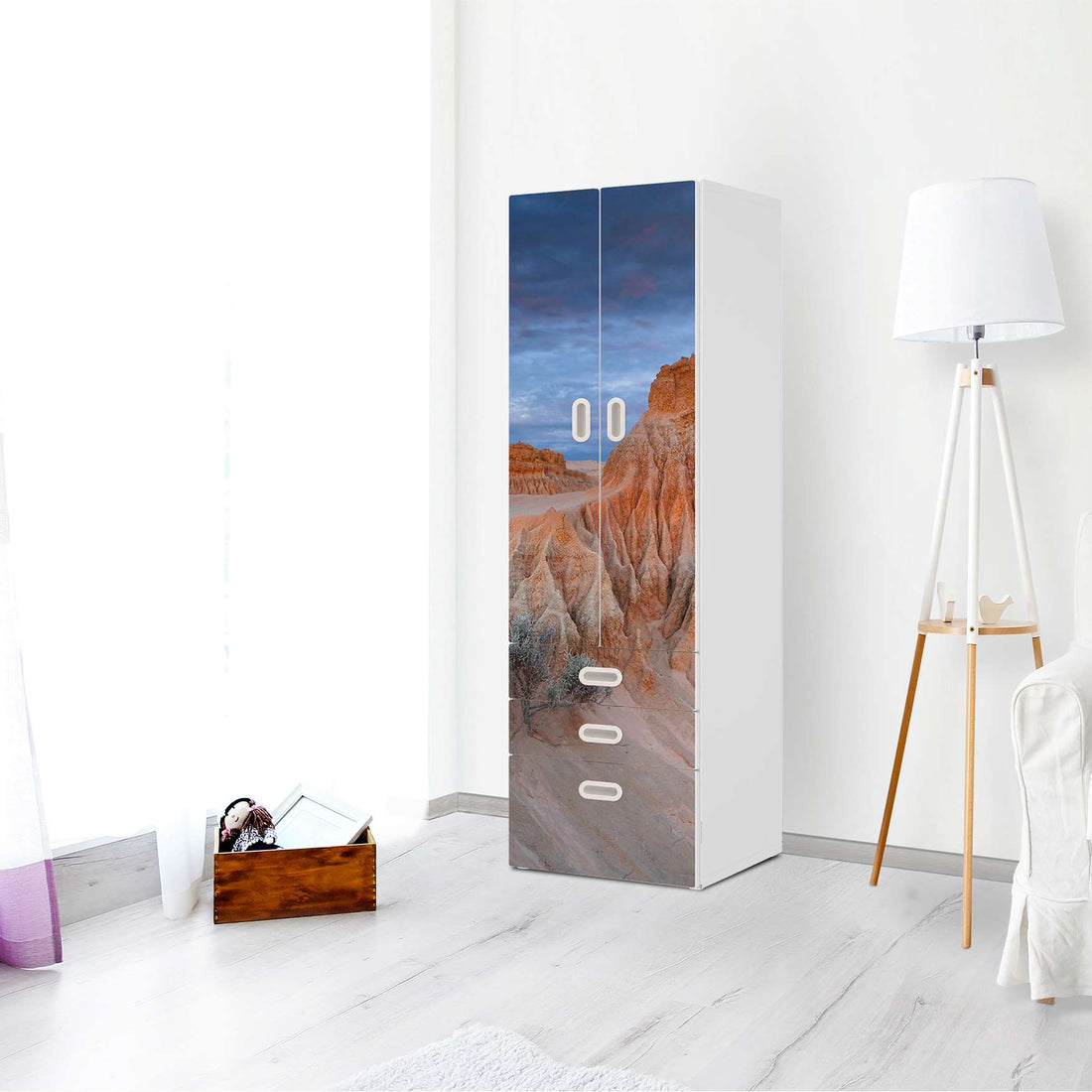 Klebefolie Outback Australia - IKEA Stuva / Fritids kombiniert - 3 Schubladen und 2 große Türen - Kinderzimmer