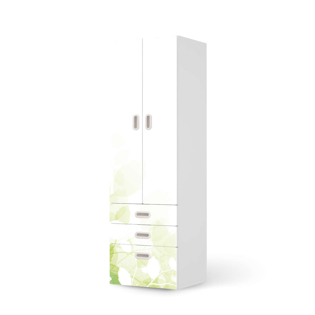 Klebefolie Flower Light - IKEA Stuva / Fritids kombiniert - 3 Schubladen und 2 große Türen  - weiss