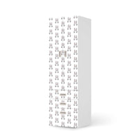 Klebefolie Hoppel - IKEA Stuva / Fritids kombiniert - 3 Schubladen und 2 große Türen  - weiss