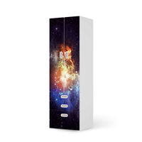 Klebefolie Nebula - IKEA Stuva / Fritids kombiniert - 3 Schubladen und 2 große Türen  - weiss