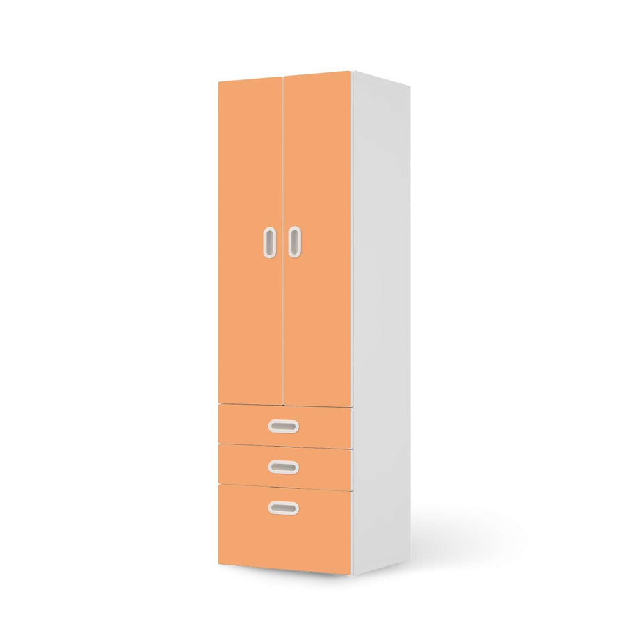 Klebefolie Orange Light - IKEA Stuva / Fritids kombiniert - 3 Schubladen und 2 große Türen  - weiss