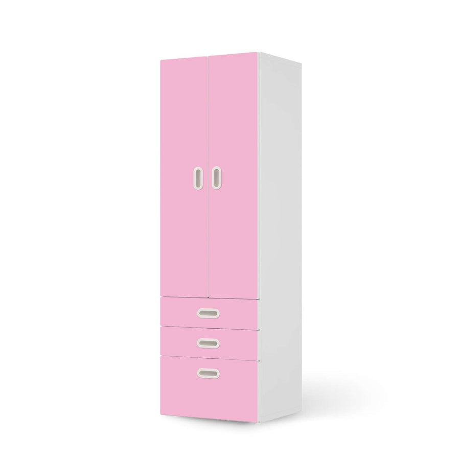 Klebefolie Pink Light - IKEA Stuva / Fritids kombiniert - 3 Schubladen und 2 große Türen  - weiss