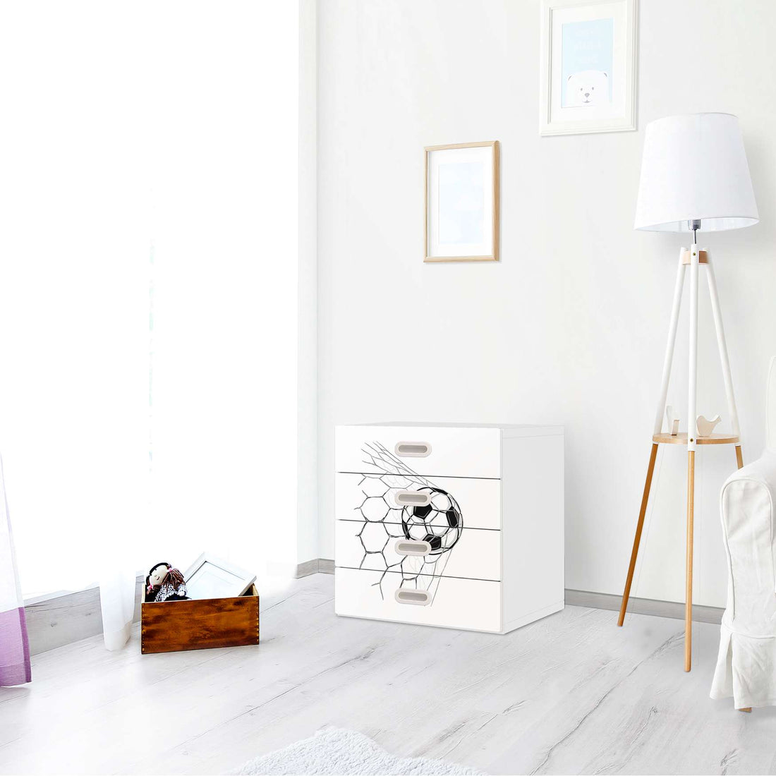 Klebefolie Eingenetzt - IKEA Stuva / Fritids Kommode - 4 Schubladen - Kinderzimmer
