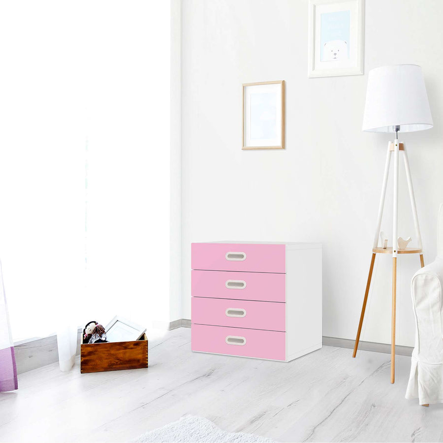 Klebefolie Pink Light - IKEA Stuva / Fritids Kommode - 4 Schubladen - Kinderzimmer