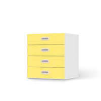 Klebefolie Gelb Light - IKEA Stuva / Fritids Kommode - 4 Schubladen  - weiss