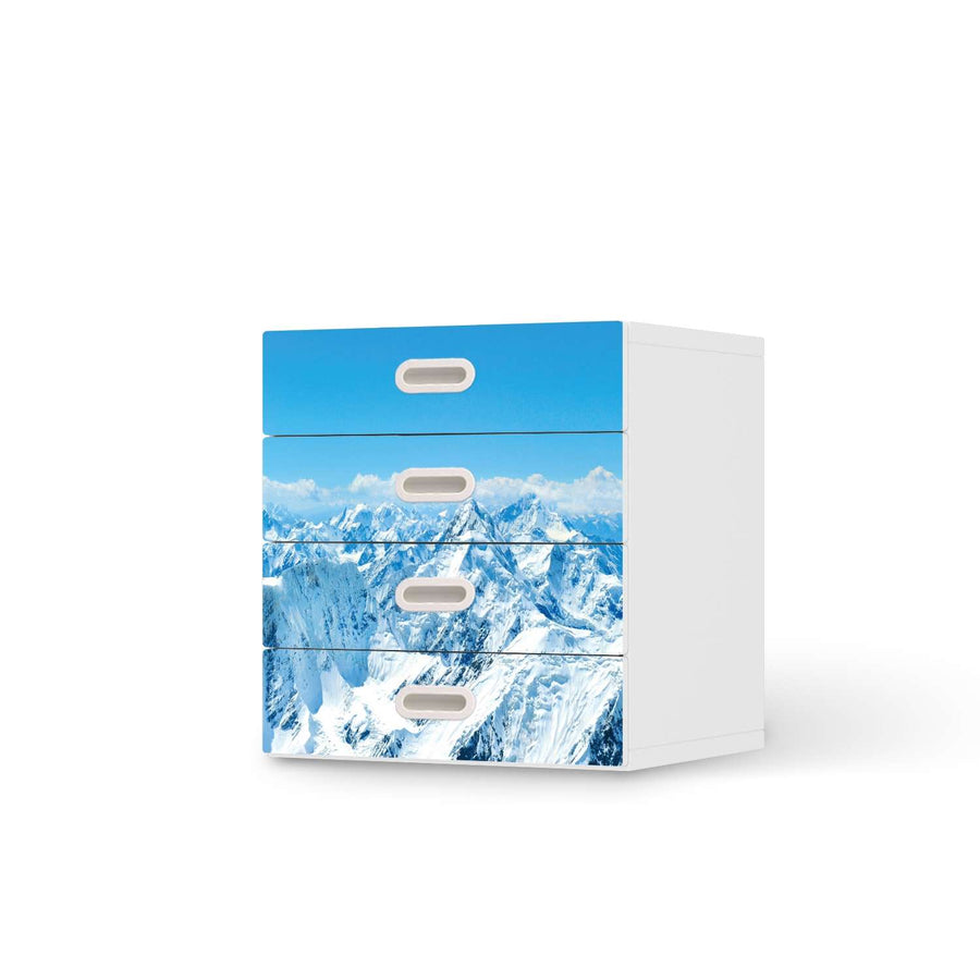 Klebefolie Himalaya - IKEA Stuva / Fritids Kommode - 4 Schubladen  - weiss