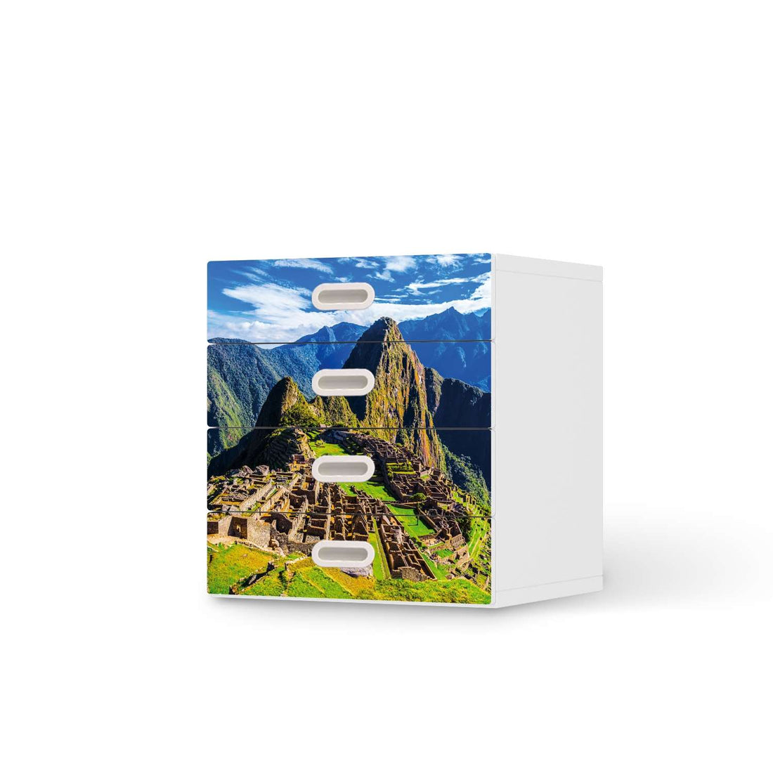 Klebefolie Machu Picchu - IKEA Stuva / Fritids Kommode - 4 Schubladen  - weiss