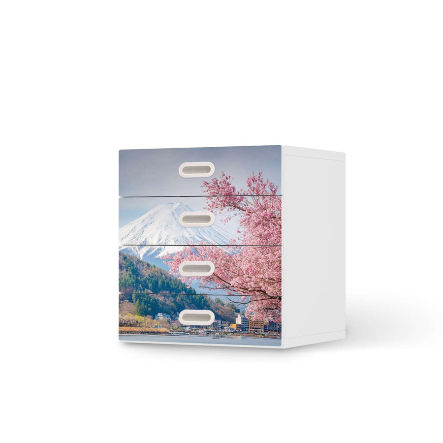 Klebefolie Mount Fuji - IKEA Stuva / Fritids Kommode - 4 Schubladen  - weiss