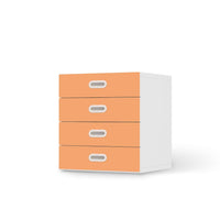 Klebefolie Orange Light - IKEA Stuva / Fritids Kommode - 4 Schubladen  - weiss
