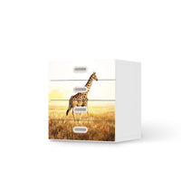 Klebefolie Savanna Giraffe - IKEA Stuva / Fritids Kommode - 4 Schubladen  - weiss