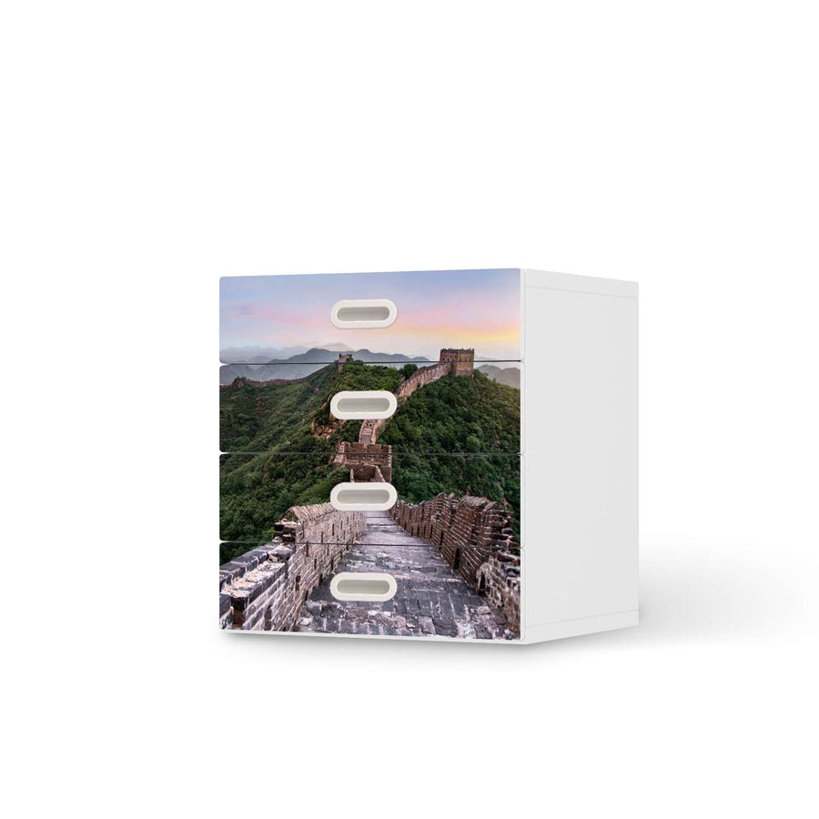 Klebefolie The Great Wall - IKEA Stuva / Fritids Kommode - 4 Schubladen  - weiss